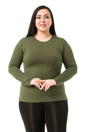 بادی سایز بزرگ خاکی زنانه Bodycon DISENTIS MODEST - کد 318354769