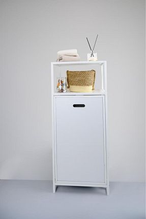 قفسه حمام سفید چوب Digithome - کد 849305216