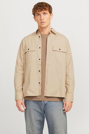 پیراهن طوسی مردانه Relaxed Jack & Jones - کد 886672688