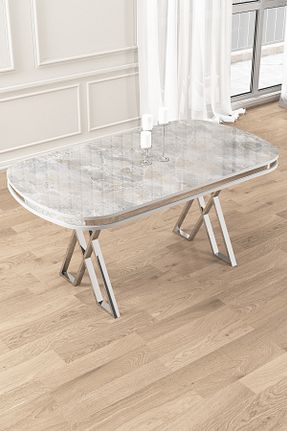 میز آشپزخانه سفید MDF Canisa - کد 886500292