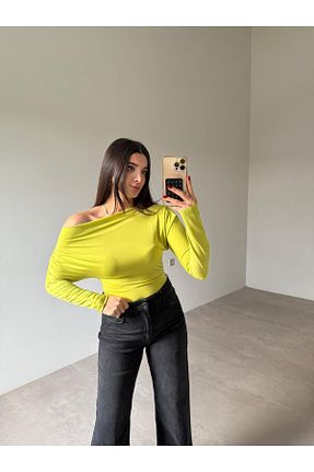 بلوز سبز زنانه ساده Bade Butik - کد 873790035