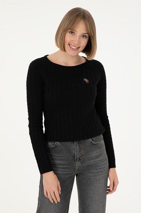 پلیور مشکی زنانه ساده U.S. Polo Assn. - کد 886549848