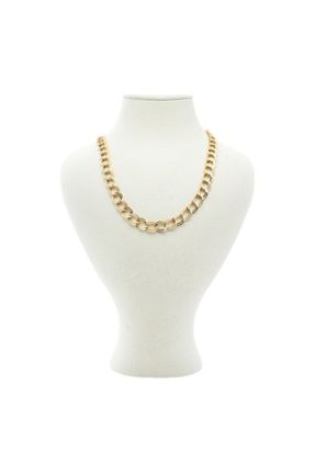 گردنبند جواهر زرد زنانه برنجی Abasic - کد 876239206