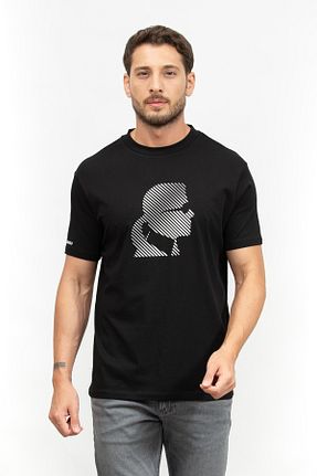 تیشرت مشکی مردانه یقه دوچرخه Karl Lagerfeld - کد 890475534