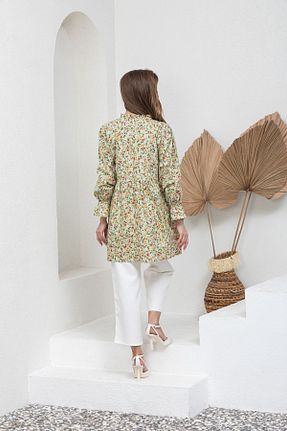 تونیک حجاب سبز زنانه %100 پنبه KÜÇÜĞÜM BUTİK - کد 753097077