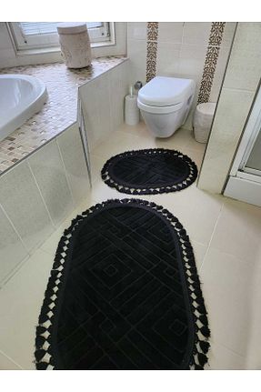 پادری حمام مشکی پلی استر YTR HOME - کد 886680469