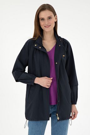 ترنچکت سرمه ای زنانه پلی استر U.S. Polo Assn. - کد 886734033