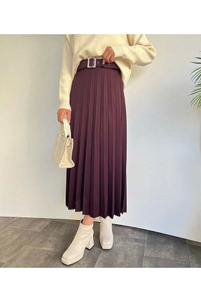 دامن حجاب بنفش زنانه بافتنی Genel Markalar - کد 886690463