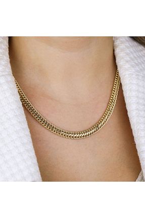 گردنبند طلا طلائی زنانه 14 عیار Burcu Kuyumculuk - کد 886732647