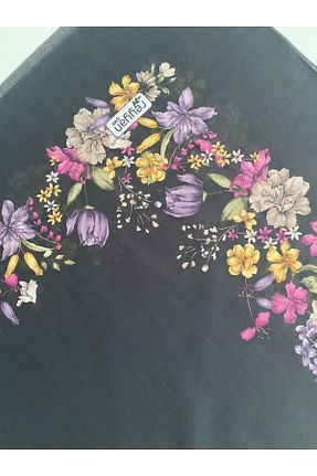 روسری مشکی پنبه ای reyyan ipek - کد 886713659