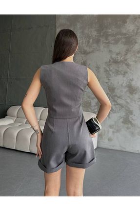 ست بالاتنه و پائین تنه طوسی زنانه بافتنی Sıppa - کد 886706497