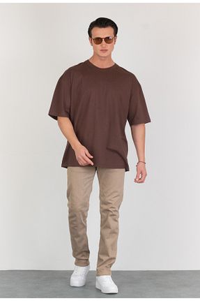 شلوار جین بژ مردانه پاچه لوله تفنگی HLT JEANS - کد 257723648