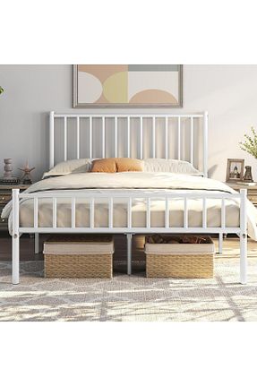چارچوب تخت سفید فلزی HFT HOME - کد 800662122