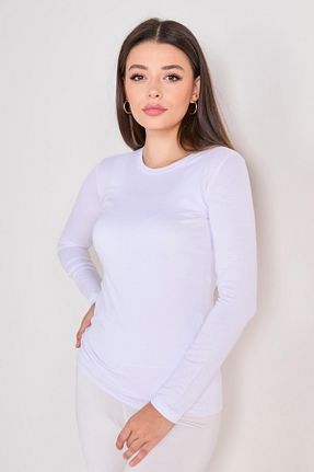 بادی سفید زنانه یقه ایستاده MojerHermosa - کد 886727849