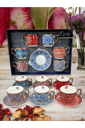 فنجان قهوه رنگی 6 نفره Genel Markalar - کد 886748201