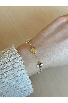 دستبند جواهر طلائی زنانه زیرکن Ephyra - کد 886741677