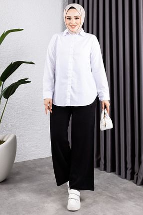 شلوار گرمکن حجاب مشکی زنانه رگولار AYMONY - کد 886776909