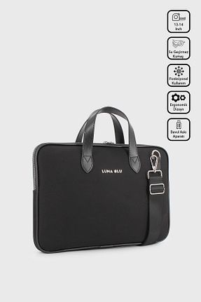 کیف لپ تاپ و مدارک مشکی زنانه چرم مصنوعی LUNABLU - کد 886746653