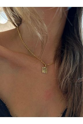 گردنبند نقره زرد زنانه 925 عیار Sade Accessory - کد 886796046