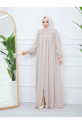 کلاه و ابایا بژ زنانه مخلوط ویسکون SERRA MODA - کد 802618059