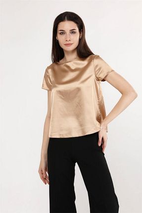 بلوز بژ زنانه ساده Home Store - کد 467377709