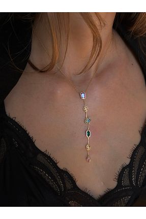 گردنبند نقره زرد زنانه 925 عیار Sade Accessory - کد 886783161