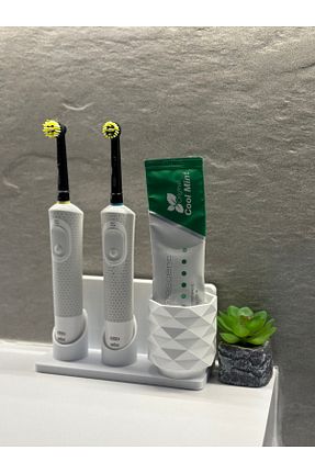 جای مسواک سفید پلاستیک 3D DESİNG MARKET - کد 886833357