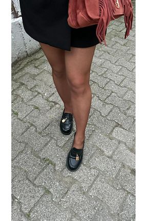 کفش لوفر مشکی زنانه چرم مصنوعی by emine eren emotion shoes - کد 886820712