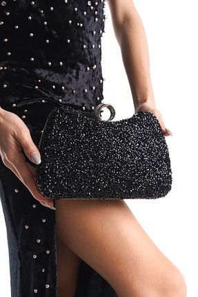 کیف مجلسی مشکی زنانه Moda Değirmeni - کد 886808647