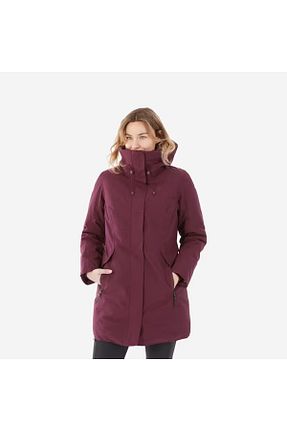 کاپشن زرشکی زنانه رگولار Decathlon - کد 886796130