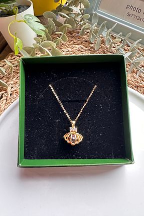 گردنبند استیل ( فولاد ) زرد زنانه استیل (فولاد) The Simu - کد 880061464