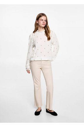 بلوز سفید زنانه رگولار MANGO Teen - کد 886832961
