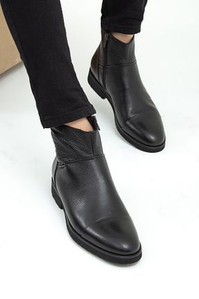 بوت / نیم بوت مشکی مردانه چرم خالص Tamer Tanca - کد 463409833