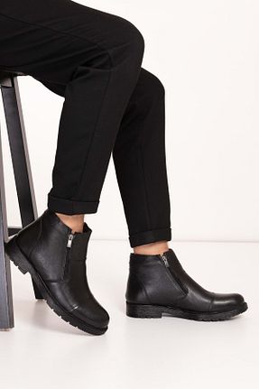 بوت / نیم بوت مشکی مردانه چرم خالص Gondol - کد 863115351
