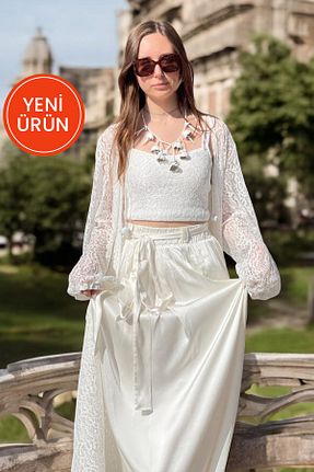 گردنبند جواهر سفید زنانه چرم pınarturhan - کد 886886204