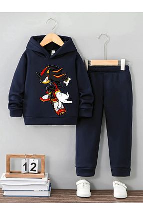ست بالاتنه و پائین تنه سرمه ای بچه گانه بافتنی Little Wears - کد 887024968