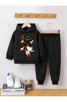 ست بالاتنه و پائین تنه مشکی بچه گانه بافتنی Little Wears - کد 887019429
