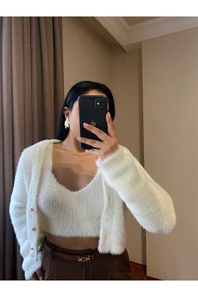 رویه سفید زنانه پشمی MODA - کد 886935303