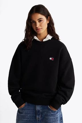 سوئیشرت مشکی زنانه ساده Tommy Hilfiger - کد 884185600