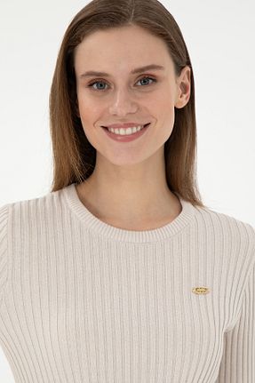 پلیور بژ زنانه ساده U.S. Polo Assn. - کد 886972377