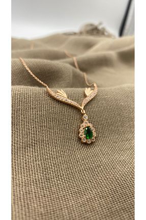گردنبند نقره سبز زنانه 925 عیار SURA SILVER - کد 886986722