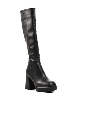 چکمه مشکی زنانه پاشنه متوسط (5-9 سانتی متر) Pierre Cardin - کد 886992653
