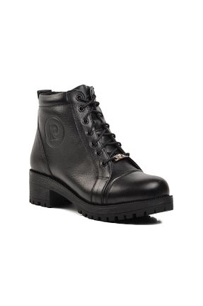 بوت / نیم بوت مشکی زنانه چرم خالص Pierre Cardin - کد 886992426