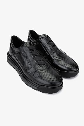 کفش کژوال مشکی مردانه چرم خالص Valmenti - کد 886996551