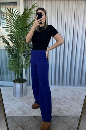 شلوار سرمه ای زنانه پارچه Kubos Moda - کد 886995130