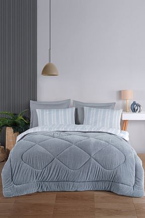 ست لحاف و روکش لحاف و روکش بالش دو نفره طوسی 195 x 215 Eponj Home - کد 886998297