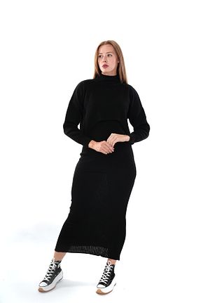 لباس مشکی زنانه تریکو Butik - کد 887002757