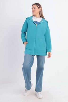رویه حجاب فیروزه ای زنانه پنبه ای ALLDAY - کد 887039725