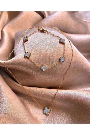 گردنبند استیل ( فولاد ) سفید زنانه استیل (فولاد) Genel Markalar - کد 886997167