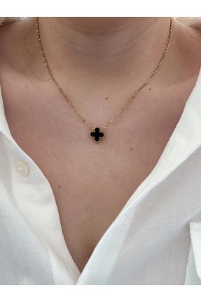 گردنبند استیل ( فولاد ) مشکی زنانه استیل ضد زنگ MELENY - کد 887012397